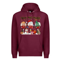 Burgundy tipsy and bright christmas Premium Hoodie - MaliasSmallBusiness