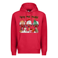Cardinal tipsy and bright christmas Premium Hoodie - MaliasSmallBusiness