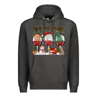 Charcoal Heather tipsy and bright christmas Premium Hoodie - MaliasSmallBusiness