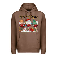 Chestnut tipsy and bright christmas Premium Hoodie - MaliasSmallBusiness