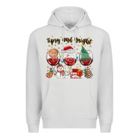 Dove Grey tipsy and bright christmas Premium Hoodie - MaliasSmallBusiness