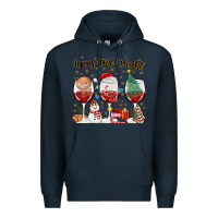 Navy tipsy and bright christmas Premium Hoodie - MaliasSmallBusiness