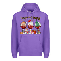 Purple tipsy and bright christmas Premium Hoodie - MaliasSmallBusiness