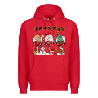 Red tipsy and bright christmas Premium Hoodie - MaliasSmallBusiness