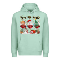 Seafoam tipsy and bright christmas Premium Hoodie - MaliasSmallBusiness