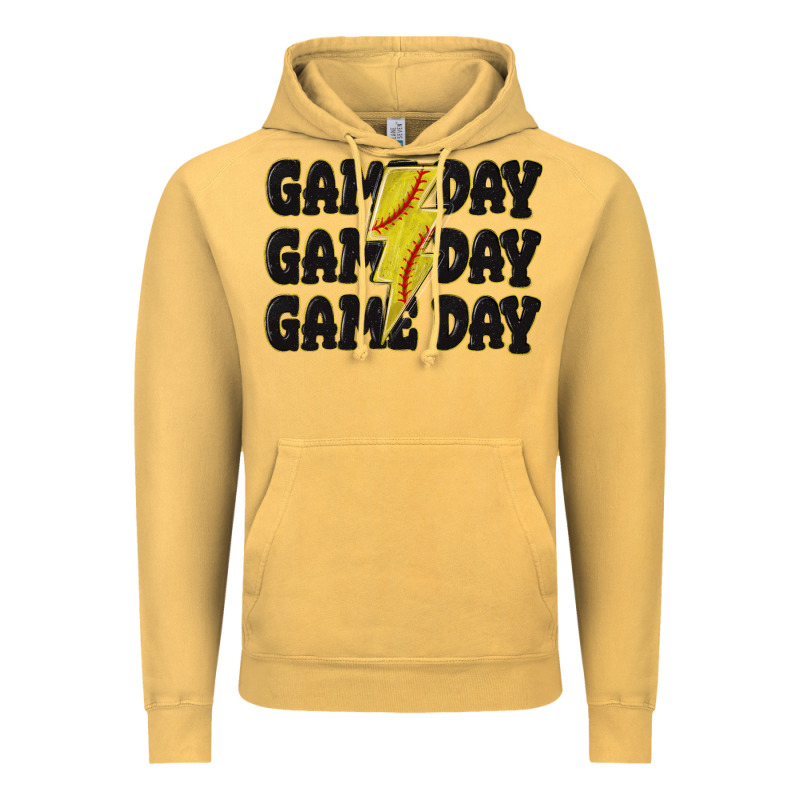Game Day Game Day Game Day Softball Vintage Hoodie by MaliasSmallBusiness | Teevron