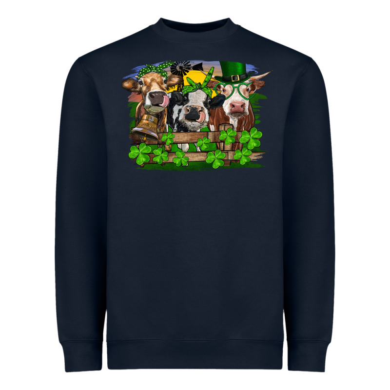St Patricks Day Heifers Heavyweight Sweatshirt by RanaPortraitStore | Teevron