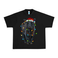 Black christmas black angus cattle with lights Urban Heavy Tee - RanaPortraitStore