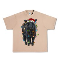 Burro christmas black angus cattle with lights Urban Heavy Tee - RanaPortraitStore