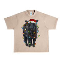 French Oak christmas black angus cattle with lights Urban Heavy Tee - RanaPortraitStore