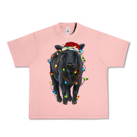 Salmon christmas black angus cattle with lights Urban Heavy Tee - RanaPortraitStore
