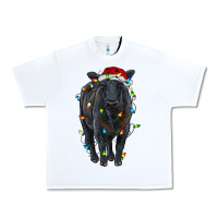 White christmas black angus cattle with lights Urban Heavy Tee - RanaPortraitStore