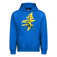 Cobalt Botanical Goldenrod Illustrations Urban Hoodie - LillyAllenDesigns