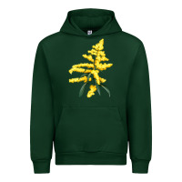 Forest Green Botanical Goldenrod Illustrations Urban Hoodie - LillyAllenDesigns