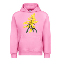 Fuchsia Pink Botanical Goldenrod Illustrations Urban Hoodie - LillyAllenDesigns