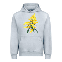 Heather Grey Botanical Goldenrod Illustrations Urban Hoodie - LillyAllenDesigns