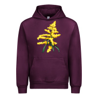 Mauve Wine Botanical Goldenrod Illustrations Urban Hoodie - LillyAllenDesigns