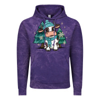 Cloud Purple winter i'm udderly freezing baby cow Vintage Hoodie - MaliasSmallBusiness