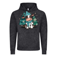 Winter I'm Udderly Freezing Baby Cow Vintage Hoodie | Teevron