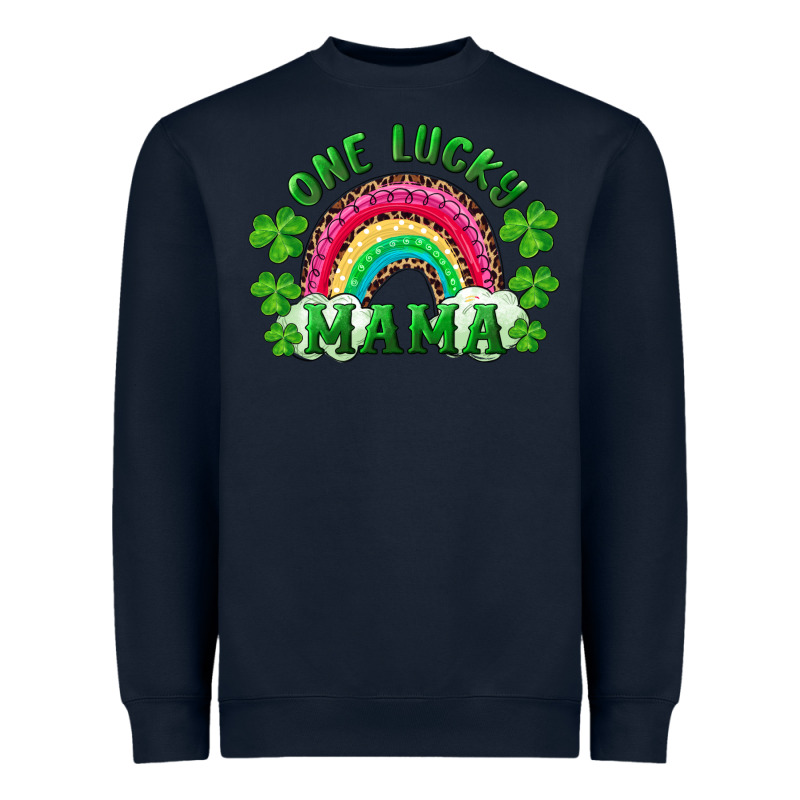 St Patricks Day One Lucky Mama Heavyweight Sweatshirt by RanaPortraitStore | Teevron