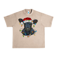 French Oak christmas baby black angus calf with lights Urban Heavy Tee - RanaPortraitStore