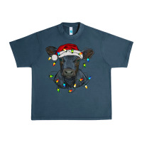 Midnight Navy christmas baby black angus calf with lights Urban Heavy Tee - RanaPortraitStore