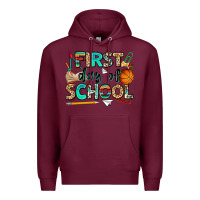 Burgundy first day of school Premium Hoodie - NancyCooperArtShop