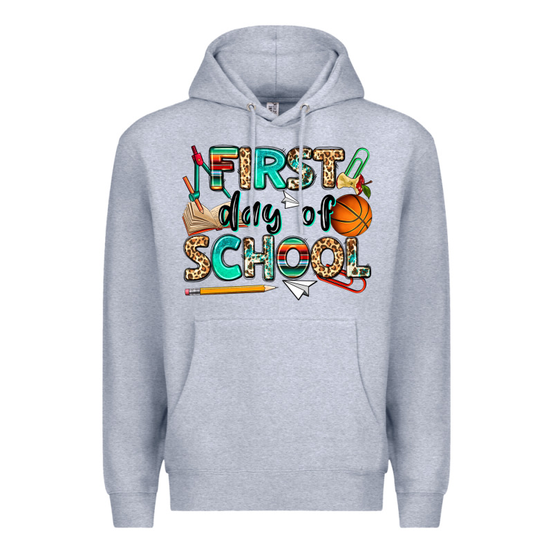 First Day Of School Premium Hoodie by NancyCooperArtShop | Teevron