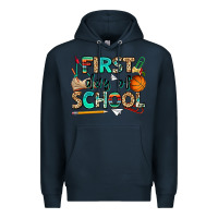 Navy first day of school Premium Hoodie - NancyCooperArtShop