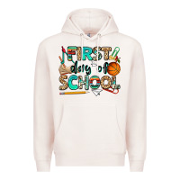 Pale Pink first day of school Premium Hoodie - NancyCooperArtShop
