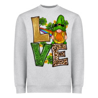 Heather Grey st patricks day gnomes shamrock love Heavyweight Sweatshirt - RanaPortraitStore