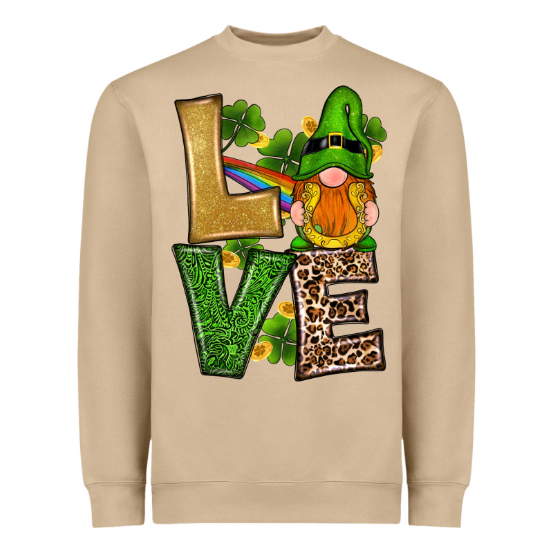 St Patricks Day Gnomes Shamrock Love Heavyweight Sweatshirt by RanaPortraitStore | Teevron
