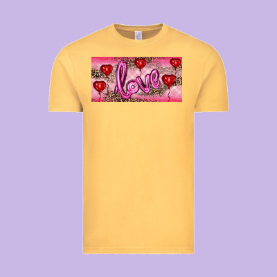 Vintage Tee Valentine's Day Love Balloon Heart Balloons