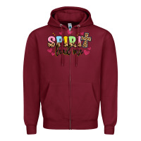 Burgundy spirit lead me Zipper Hoodie - Artiststas