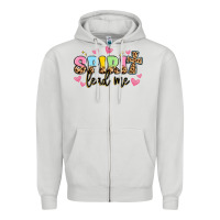 Dove Grey spirit lead me Zipper Hoodie - Artiststas
