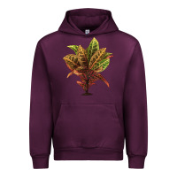 Mauve Wine Croton Urban Hoodie - LillyAllenDesigns