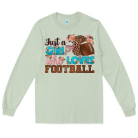 Matcha just a girl who loves football Long Sleeve Tee - HRA Design Shop