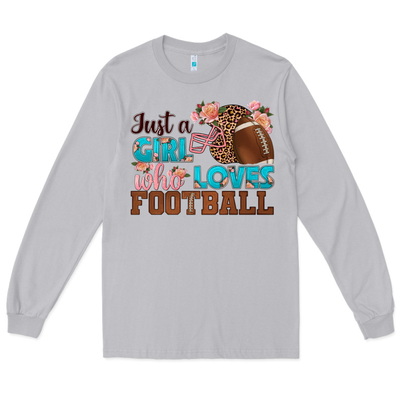 Just A Girl Who Loves Football Long Sleeve Tee by HRA Design Shop | Teevron