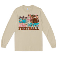 Mushroom just a girl who loves football Long Sleeve Tee - HRA Design Shop