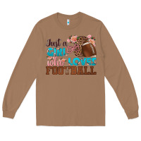 Toasted Coconut just a girl who loves football Long Sleeve Tee - HRA Design Shop