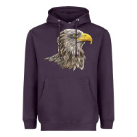 Plum American White Sea Eagle Head Heavyweight Hoodie - LillyAllenDesigns