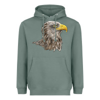 Sage American White Sea Eagle Head Heavyweight Hoodie - LillyAllenDesigns