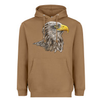 Toasted Coconut American White Sea Eagle Head Heavyweight Hoodie - LillyAllenDesigns