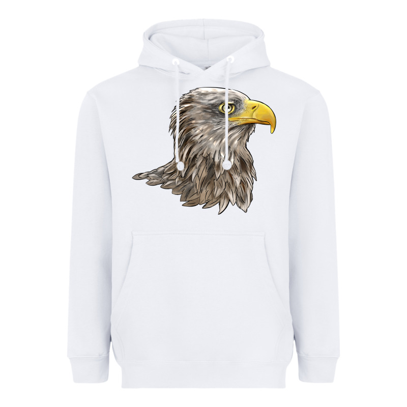 American White Sea Eagle Head Heavyweight Hoodie by LillyAllenDesigns | Teevron