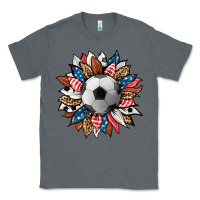 Charcoal Heather football sunflower Classic Tee - HRA Design Shop
