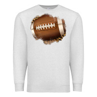 Oatmeal Heather leopard american football patch Premium Sweatshirt - Jasminsmagicworld