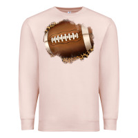 Pale Pink leopard american football patch Premium Sweatshirt - Jasminsmagicworld