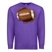 Purple leopard american football patch Premium Sweatshirt - Jasminsmagicworld