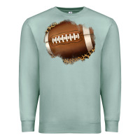 Seafoam leopard american football patch Premium Sweatshirt - Jasminsmagicworld