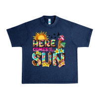 Navy here comes the sun Urban Heavy Tee - texasbilliewilder